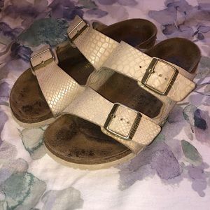Iridescent Snakeskin Birkenstocks